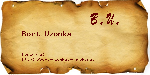 Bort Uzonka névjegykártya
